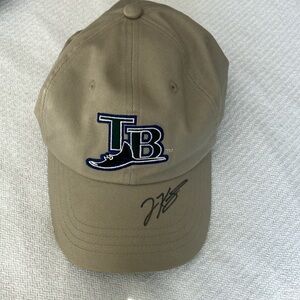 Tampa Bay Rays hat. Pitcher Joe Kennedy Autographed.